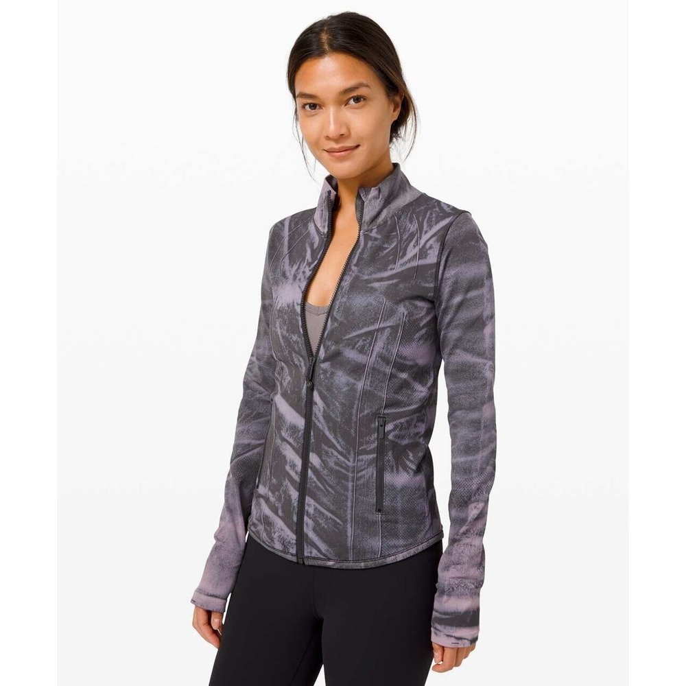 Lululemon Ebb to Street Define Jacket in Wash Stone Wash Graphite Grey Size 6